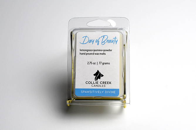Wax melt called Day of Beauty from Collie Creek Candles